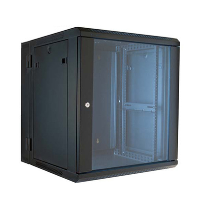 19 Inch Hinged Network Server Cabinet Reversible Door With 4 Adjustable Mounting Rails