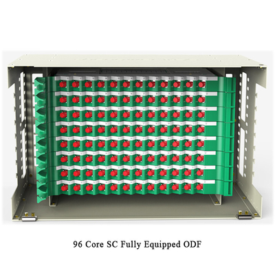 96 Cores Optical Fiber Distribution Frame Pre Assembled Rack Mounted ODF
