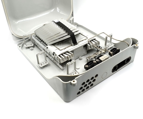 144 Fibers 10 x 12 SC Fiber Optic Termination Box 2 Ports 6 Trays Durable