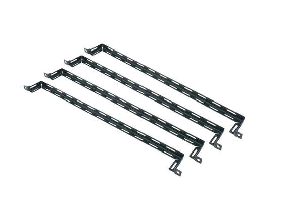 L Shaped Patch Rack Cable Management , Cable Lacer Bar Cable Tidy Brush Panel With Angled 4 " Offset