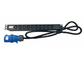 1U 6 Port PDU Power Distribution Unit IEC C13 Output Socket 3 PIN 16A UK Plug Input