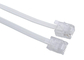 CAT3 Modular Line Rj11 Patch Cable , 2 Pairs 4 Wire Flat Telephone Patch Cord