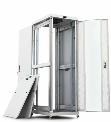 IT LAN Computer Server Rack , Enclosure Locking SPCC Steel Mesh Door Network Equipment Cabinet
