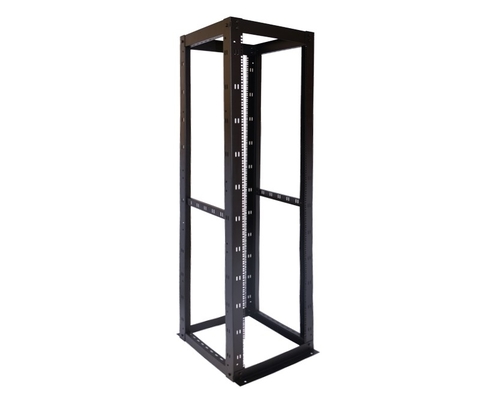 Mountable 4 Post Open Frame Rack , Heat Rejection Wall Mount Data Rack