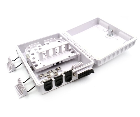 Black / White FTTH Fiber Optic Termination Box Building Distribution Enclosure