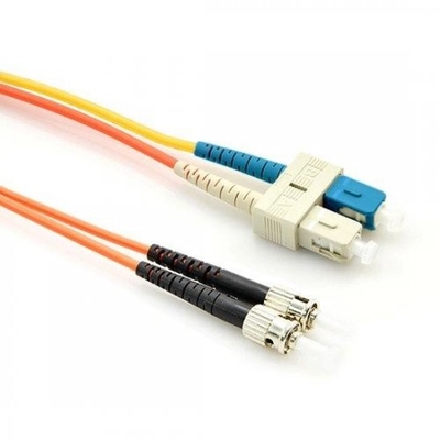 Multimode OM1 SC To ST Fiber Cable , 62.5 / 125 Mode Conditioning Optical Patch Cord