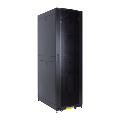 IT Free Telecom Equipment Cabinet , 32U Enclosure Network Switch Cabinet On Wheels