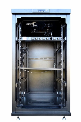 Cold Rolled Steel Enclosed Server Rack , Strong Casters Vertical Network Rack