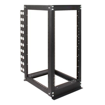 Adjustable 4 Post Relay Rack , Open Frame 24U Wall Mount Server Rack For Telecom Room