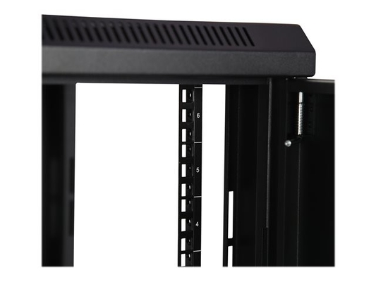 Black Wall Mount Mobile Server Rack , 6U Heavy Duty Rolling Server Rack