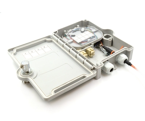 IP55 Protection Fiber Optic Termination Box FTTx 4 Fiber PC ABS Material Dust Proof