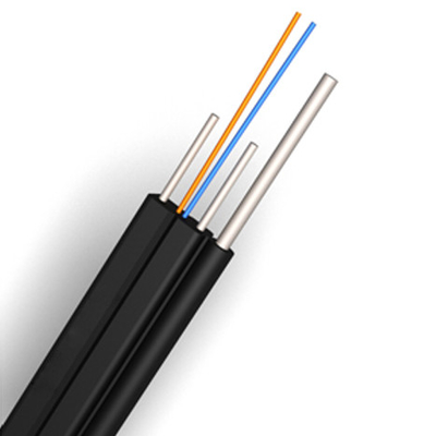 Anti UV FTTH Aerial Drop Cable , Soft Flexible Fiber Optic Ethernet Cable