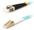 10 Feet OM4 Fiber Optic Patch Cable ST To LC Duplex Plenum Armored PVC Material
