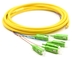 Simplex Fiber Optic Pigtail With SM Yellow Fiber Optic Cable Low Salt Spray