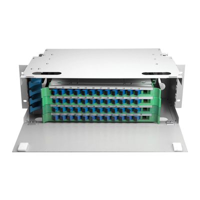 Outdoor 48 Port ODF Optical Distribution Frame IP66 Mild Steel Fiber Optic Patch Panel