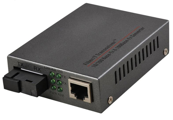 10/100 Base Tx 100 Base FX Adaptive Fiber Media Converter Single Mode